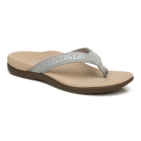 Vionic Sandals Ireland - Casandra Toe Post Sandal Light Grey - Womens Shoes Ireland | UHRZL-2956